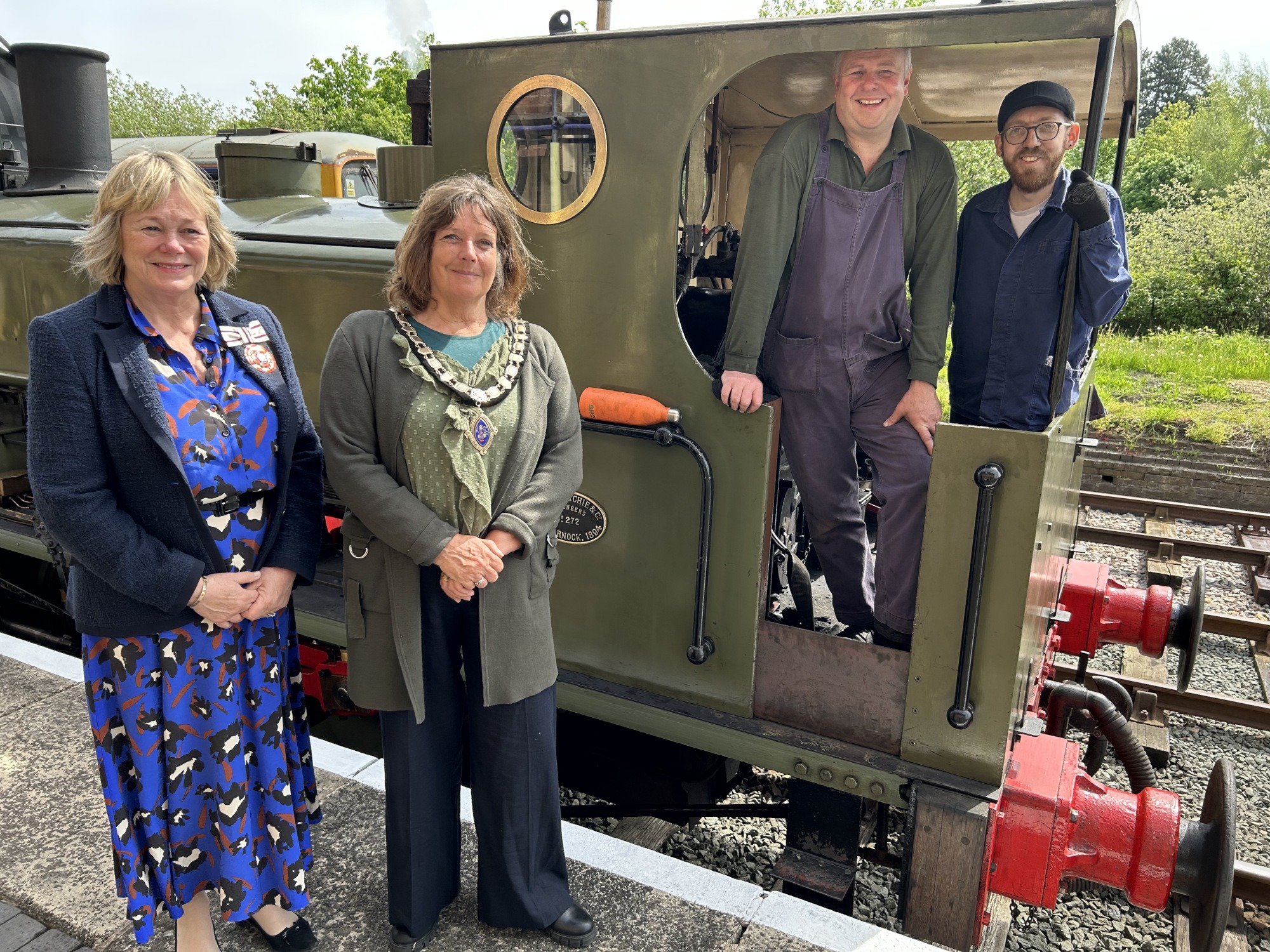 Local Dignitaries Onboard At Cambrian Railways